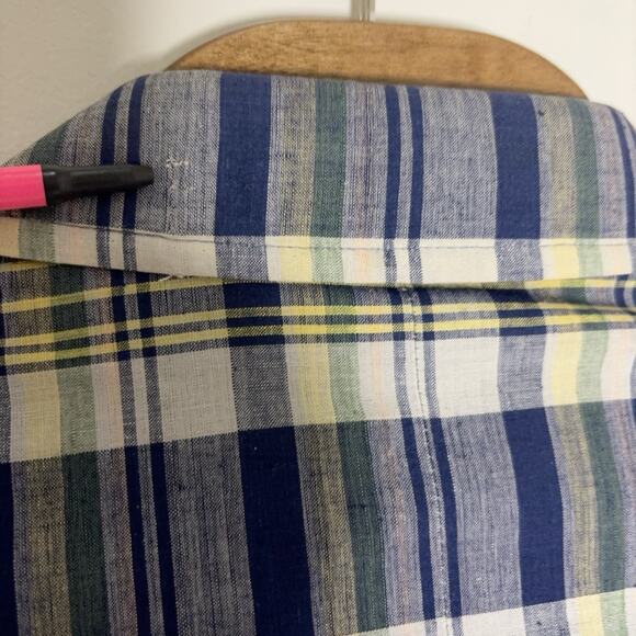 Brooks Brother Madras Blazer Men's Size 45 XL Blue Plaid Lightweight Summer - Picture 7 of 8